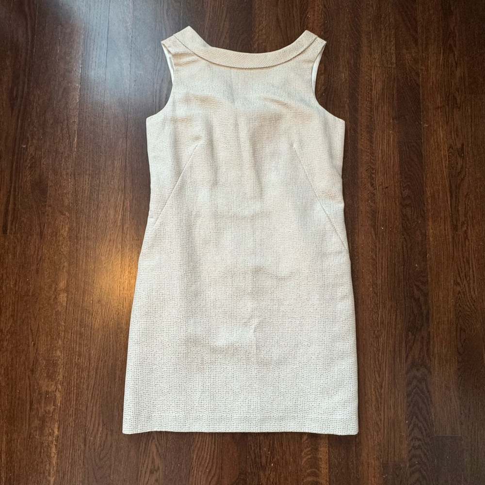 Elijah Cream with Metallic Pattern Dress Size Large